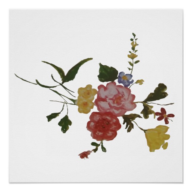  Floral Artwork Japanese Flower Poster (Front)