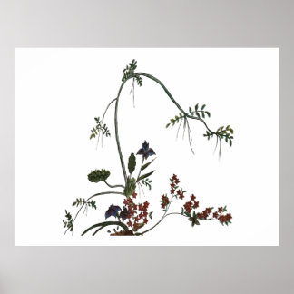 Floral Artwork Japanese Flower Poster