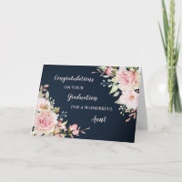 Floral Aunt Congratulations Graduation