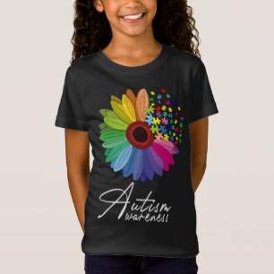 Floral Autism Awareness Daisy Flower For Men Women T-Shirt