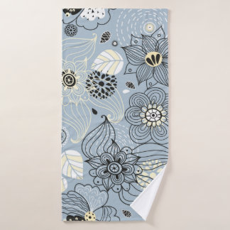 Floral autumn design bath towel
