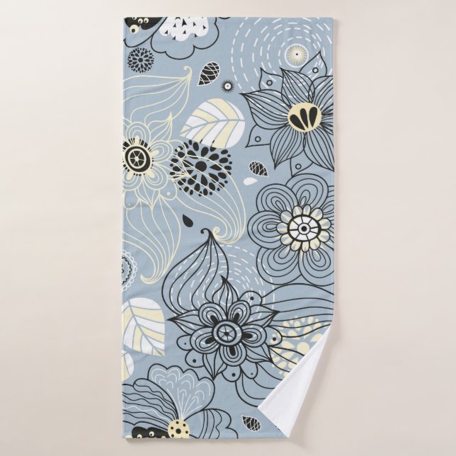 Floral autumn design bath towel (Bath Towel)
