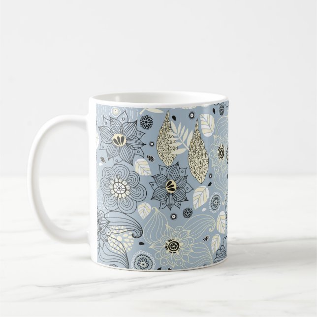 Floral autumn design coffee mug (Left)