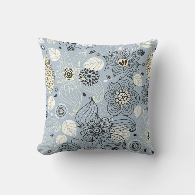 Floral autumn design cushion (Front)