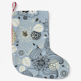 Floral autumn design small christmas stocking