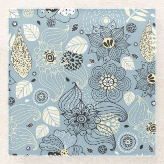 Floral Autumn: Elegant Seasonal Design Glass Coaster