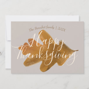 floral autumn fall leaves happy thanksgiving holiday card