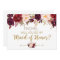 Floral Autumn Will You Be My Maid of Honour Card
