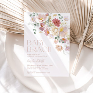Floral Baby Brunch Invitation