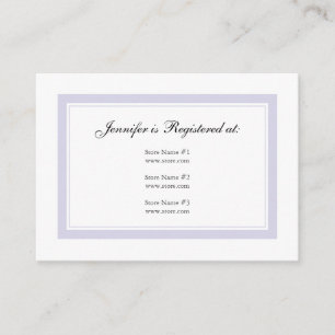 Floral Baby Girl Registry Card - Baby Lilac