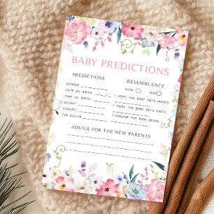 Floral Baby in Bloom Spring Baby Predictions Game