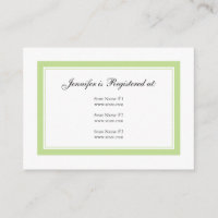 Floral Baby Registry Card - Baby Green