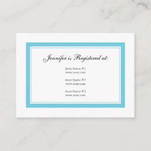 Floral Baby Registry Card - Sky Blue