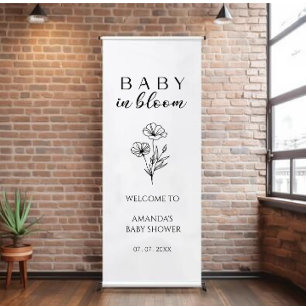 Floral baby shower Banner
