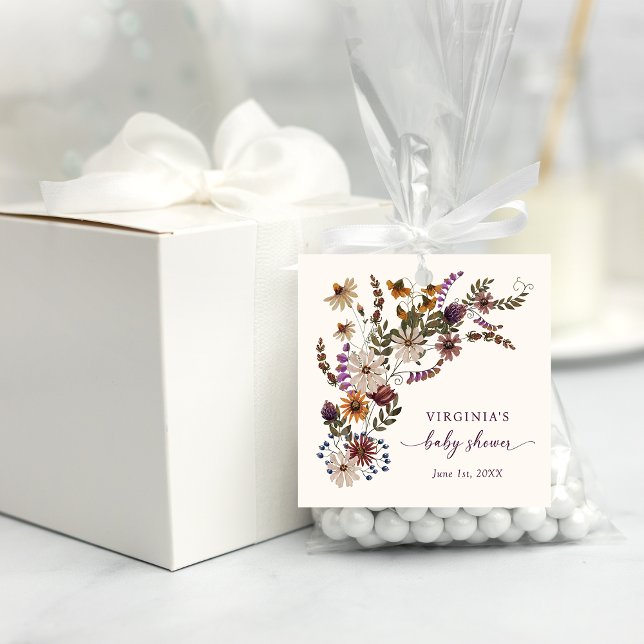 Floral Baby Shower Favour Tags (Floral Baby Shower Favor Tags
)