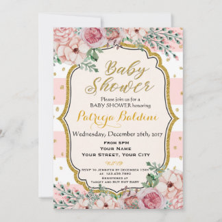 Floral Baby Shower Invitation