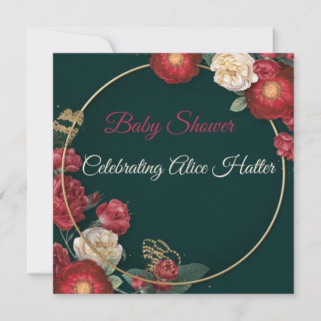 Floral Baby Shower Invitation (Front)