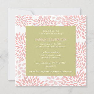 floral baby shower invitation