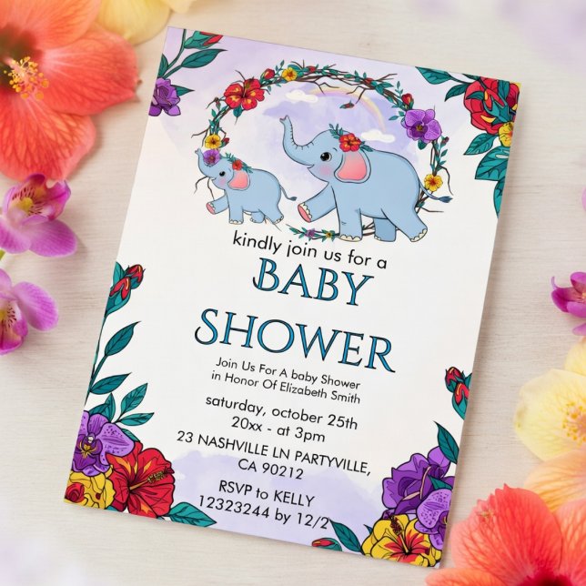  Floral Baby Shower Invitation 2026 (Creator Uploaded)