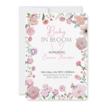 Floral Baby Shower Invitation – Elegant Watercolor