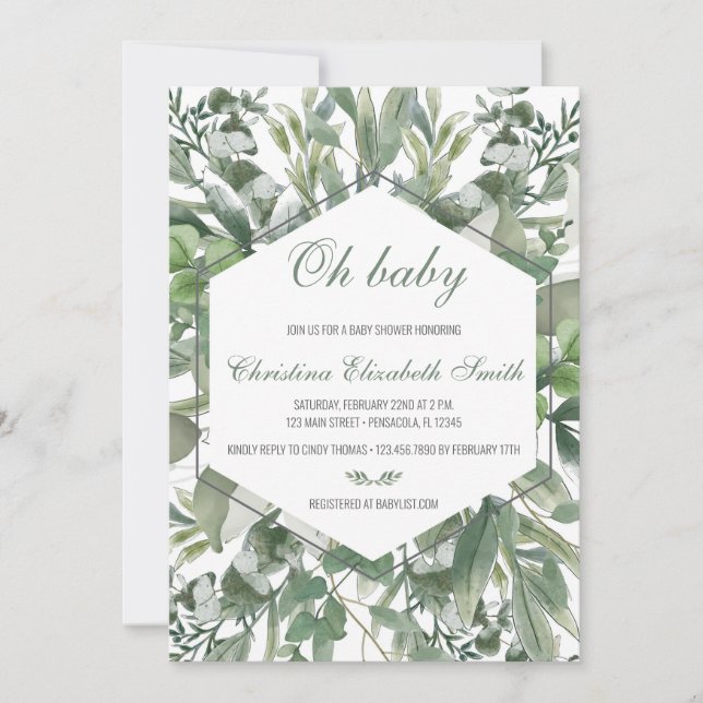 Floral Baby Shower Invite (Front)