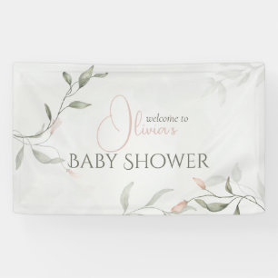 Floral Baby Shower Spring Flower  Banner