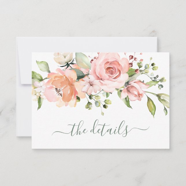 Floral Bachelorette weekend itinerary details Invitation (Front)