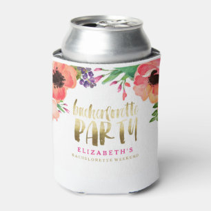 FLORAL BACHERLOTTE PARTY CAN COOLER