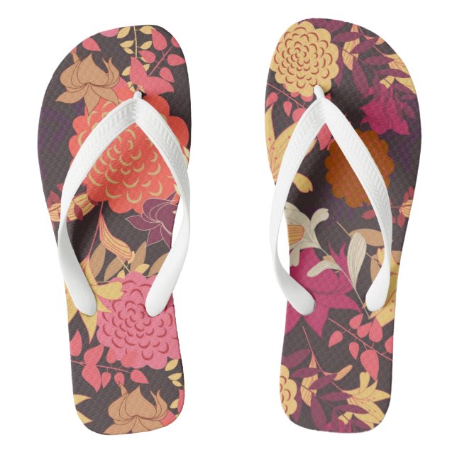 Floral background 2 jandals (Footbed)