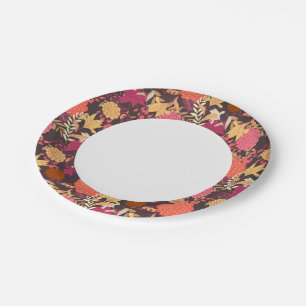 Floral background 2 paper plate