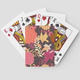 Floral background 2 playing cards