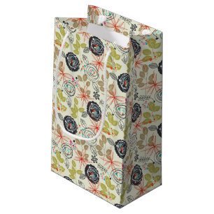 Floral background 2 small gift bag