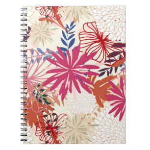 Floral background 3 spiral notebook