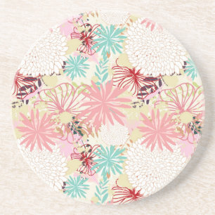 Floral background 4 coaster