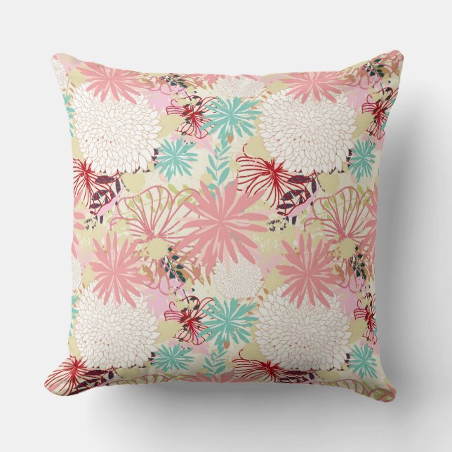 Floral background 4 cushion (Front)