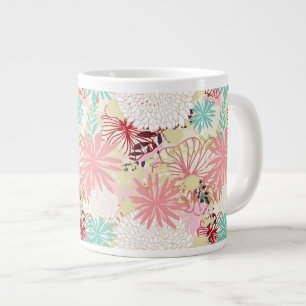 Floral background 4 large coffee mug