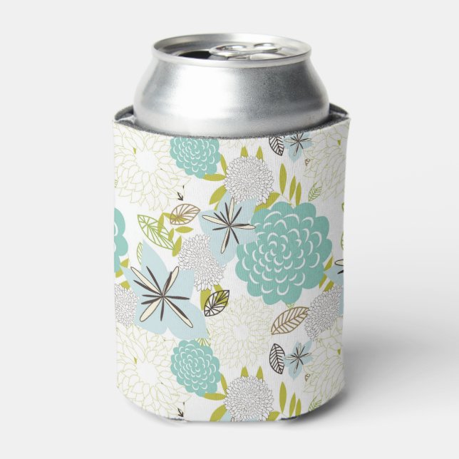 Floral background 5 can cooler (Can Front)