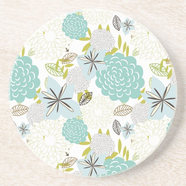 Floral background 5 coaster (Front)