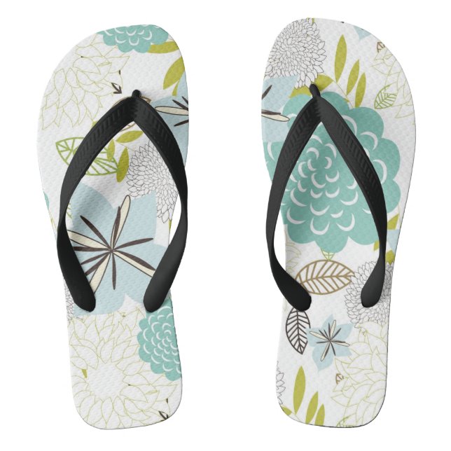 Floral background 5 jandals (Footbed)