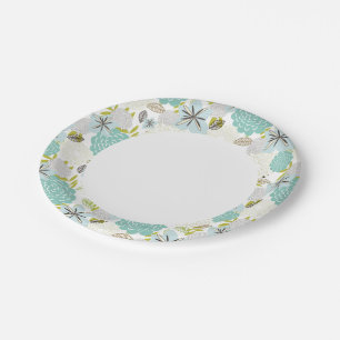 Floral background 5 paper plate