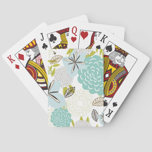 Floral background 5 playing cards (Back)