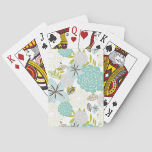 Floral background 5 playing cards
