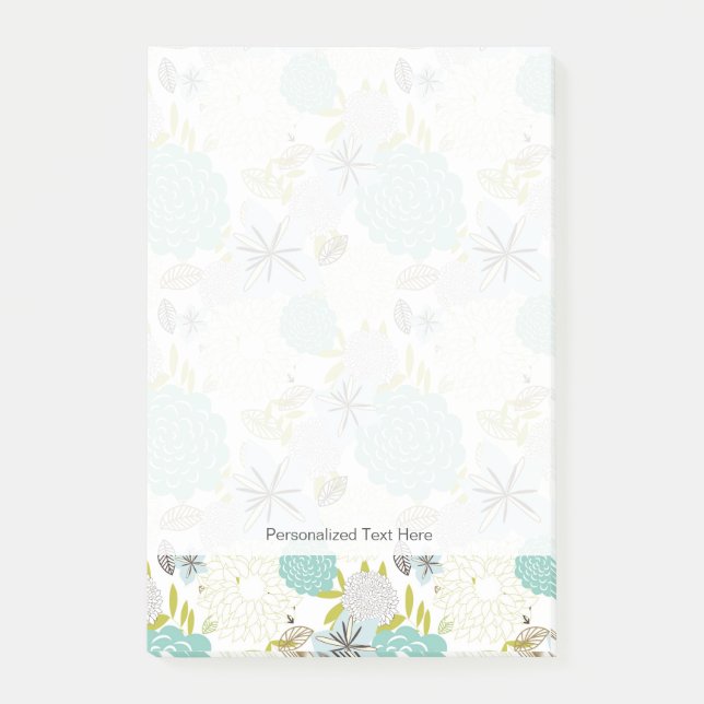 Floral background 5 post-it notes (Front)