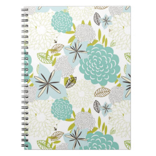 Floral background 5 spiral notebook