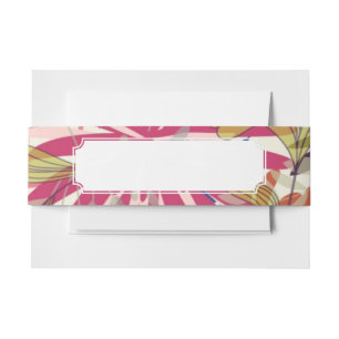 Floral background 6 invitation belly band