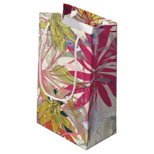 Floral background 6 small gift bag