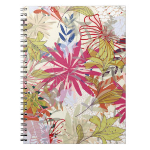 Floral background 6 spiral notebook