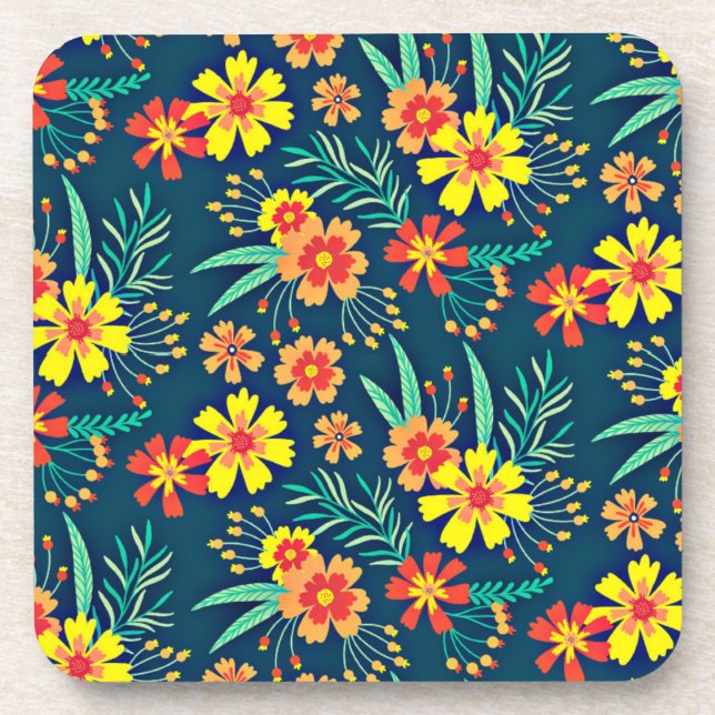 Floral Background Beautiful Design-46566 Coaster (Front)