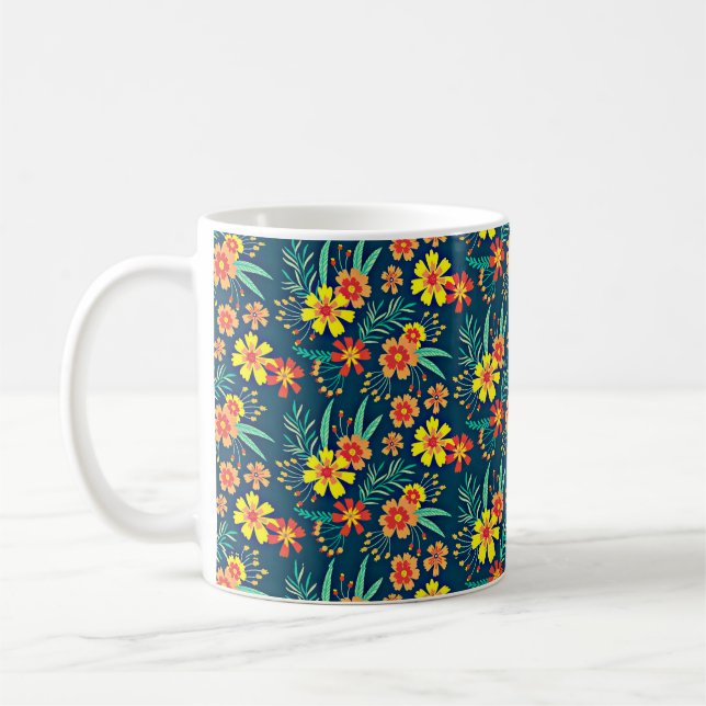 Floral Background Beautiful Design-46566 Coffee Mug (Left)