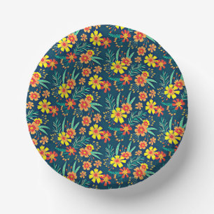 Floral Background Beautiful Design-46566 Paper Plate